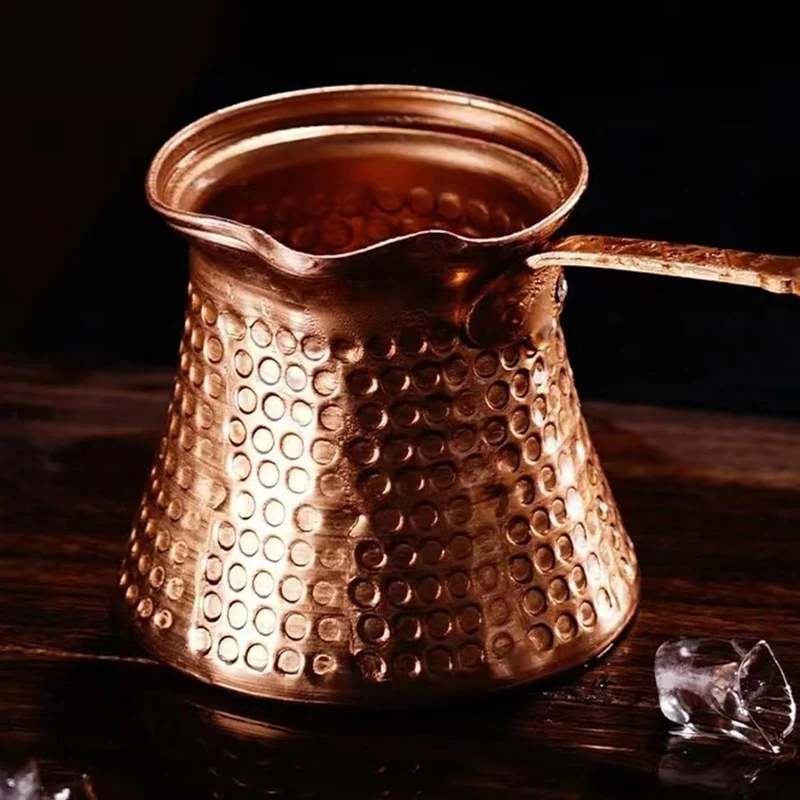 Generisch Türkische Kupfer Kaffeekanne 0.096 Liter Brown Kaffeekanne