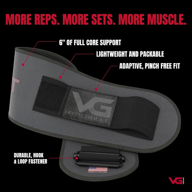 Versa Gripps Hyperbelt, verstellbarer Gewichthebergürtel, Fitnessgeräte zur Erhöhung Ihres Trainings