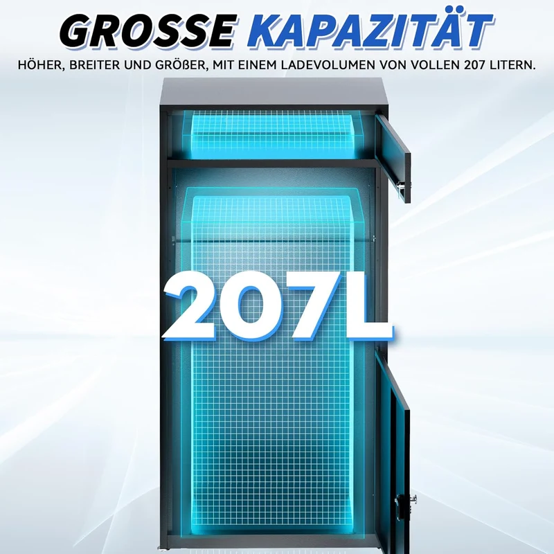 Briefkasten Paketbox für den Aussenbereich, extra grosse Paketboxen mit sicherer Lagerung, wasserdic