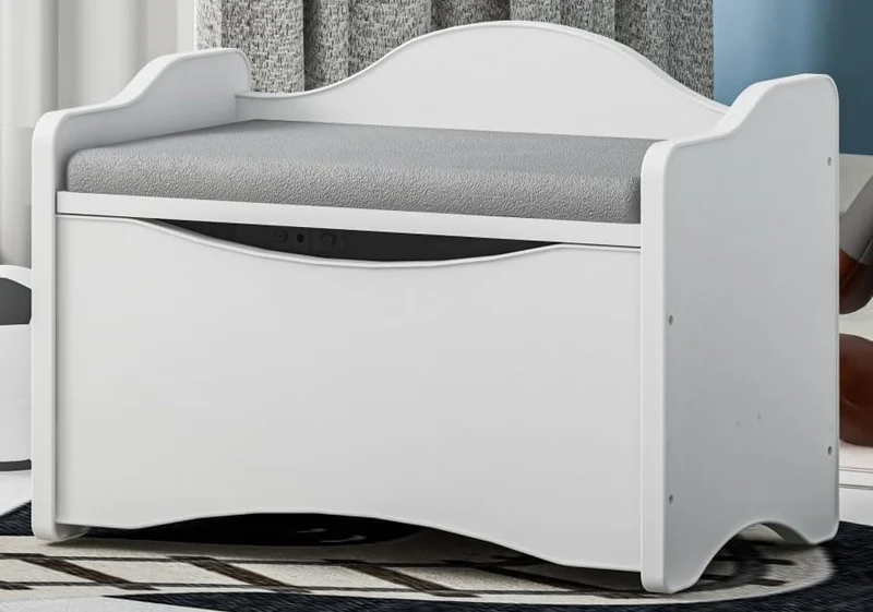 BDW Sitzbank mit Stauraum - Aufbewahrungsbox mit Deckel - für Kinderzimmer, Kindergarderobe - Schuhb
