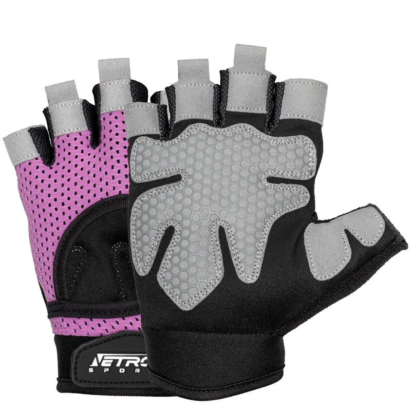 NetroxSports - atmungsaktive Sporthandschuhe mit extra Grip - Krafttraining, Fahrrad fahren Fitness
