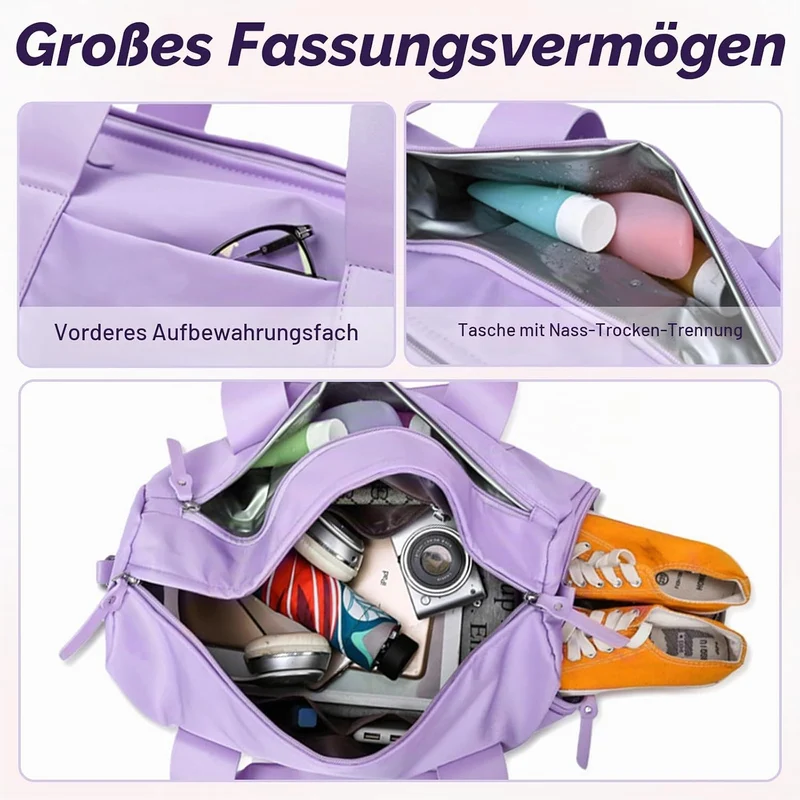 Flintronic Sporttasche Mädchen Damen Kleine, Schwimmtasche Kinder Jungen mit Schuhfach und Nassfach,