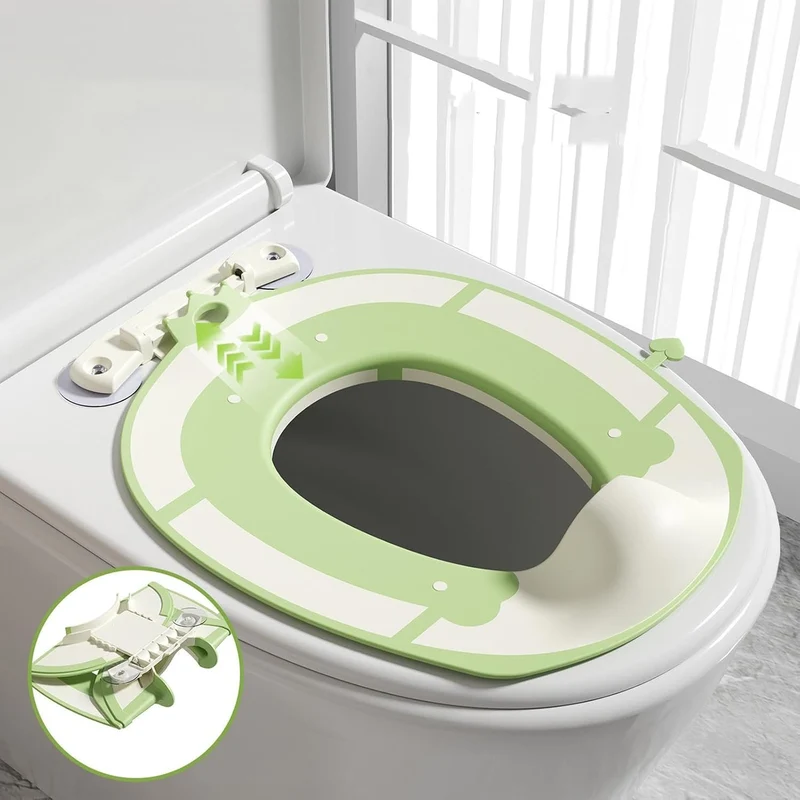Tragbare Kindertoilette Rutschfester Faltbarer Tragbarer Saugnapf-Bezug | Kindertoilettensitzaufsatz