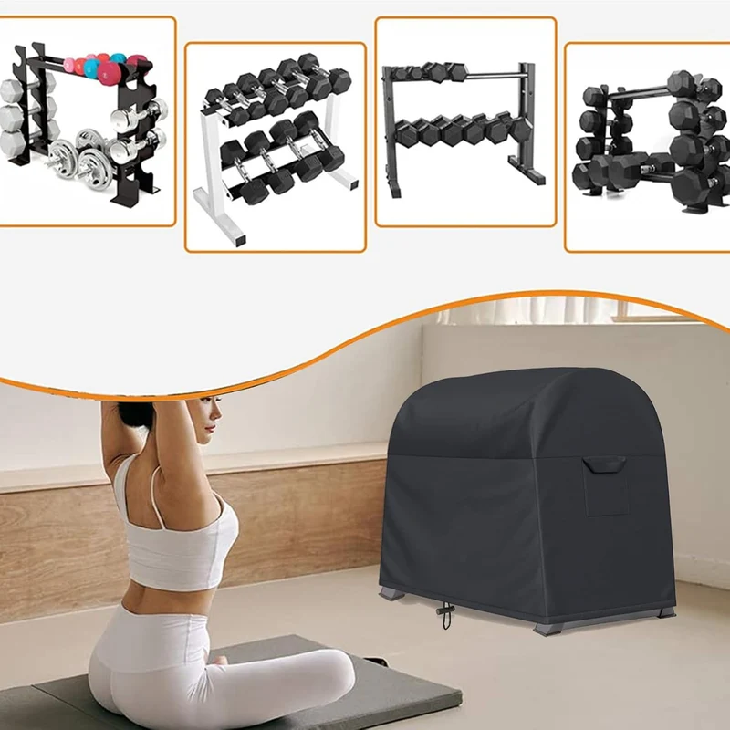 Dumbbell Weight Rack Cover, Dumbbell Holder Protective Blanket, 40.16x25x35.04 in Waterproof Oxford