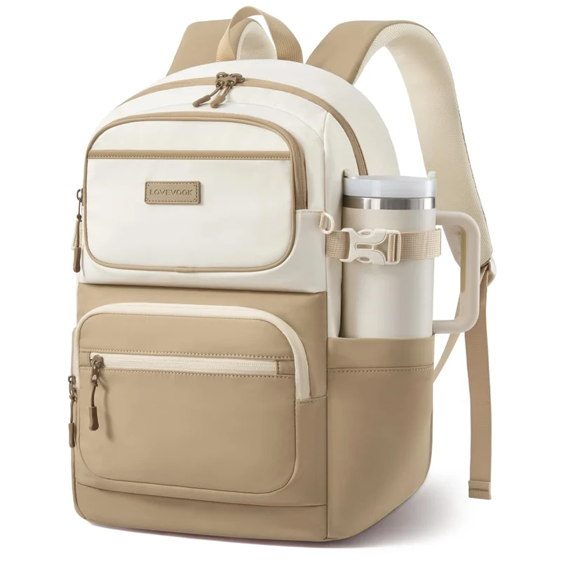 LOVEVOOK Rucksack Damen, 17,3 Zoll Schulrucksack Teenager mit Grossem Fach | Wasserdicht Schulranzen