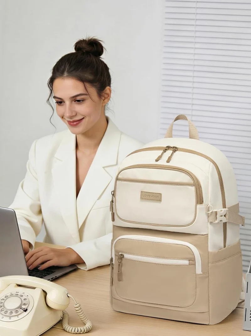 LOVEVOOK Rucksack Damen, 17,3 Zoll Schulrucksack Teenager mit Grossem Fach | Wasserdicht Schulranzen