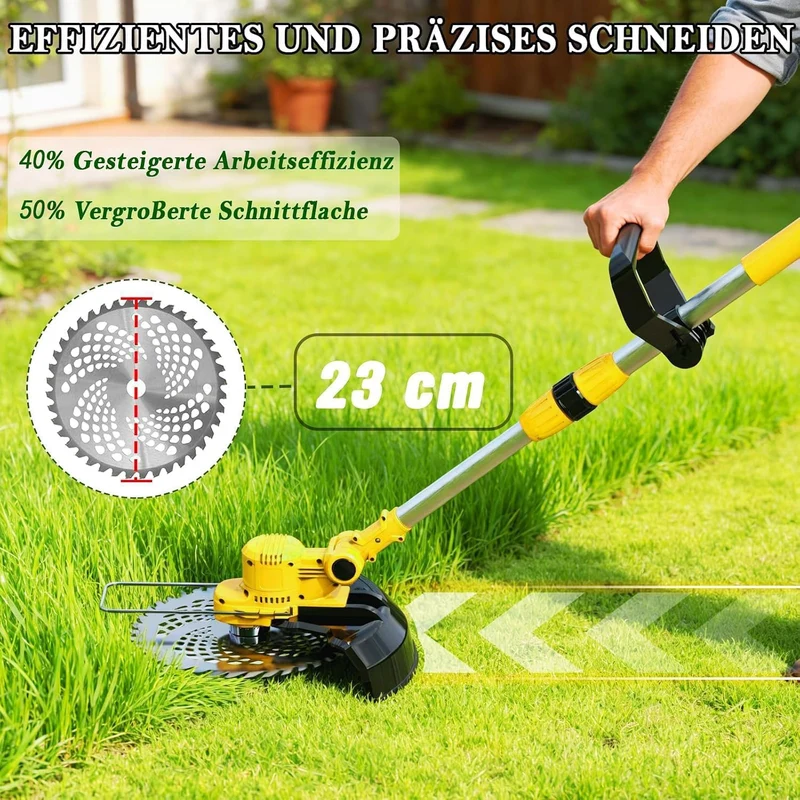 Rasentrimmer mit Akku,Akku Rasentrimmer für Makita Akkus, | 4-in-1 Freischneider Akku mit 2X4.0Ah Ak