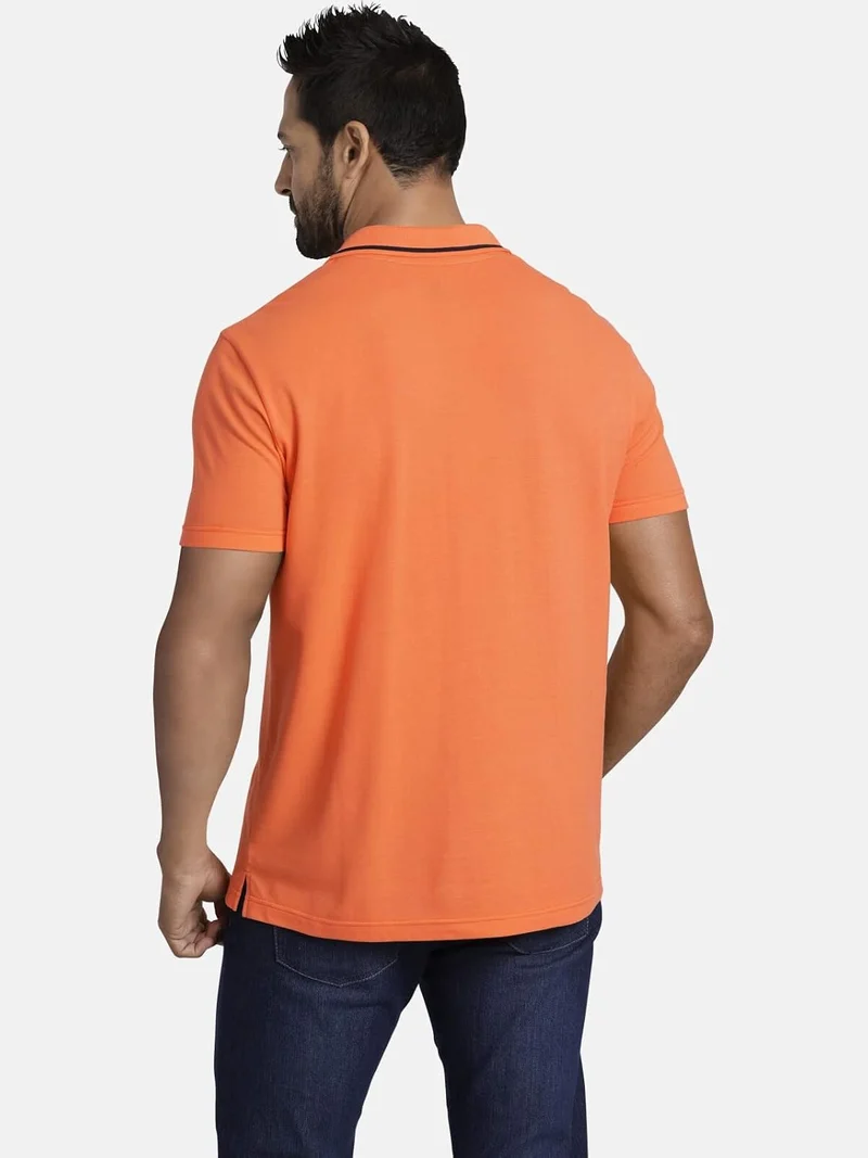 Jan Vanderstorm Herren Poloshirt Hallfred | kurzarm, Knopfleiste | Aufdruck| reine Baumwolle | gross