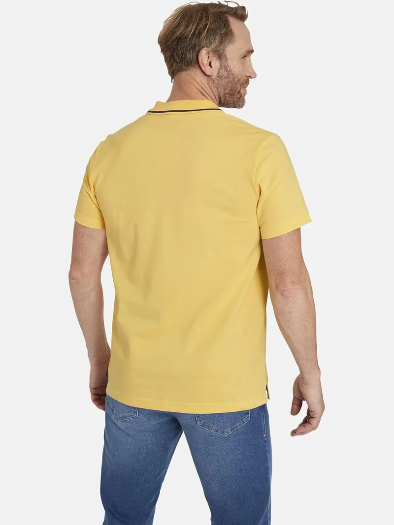 Jan Vanderstorm Herren Poloshirt Hallfred | kurzarm, Knopfleiste | Aufdruck| reine Baumwolle | gross