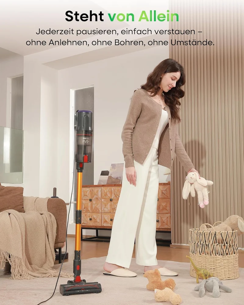 FAMIVAC Staubsauger mit Kabel, 65KPa & 600W Konstante Saugkraft, Staubsauger Beutellos mit Matratzen