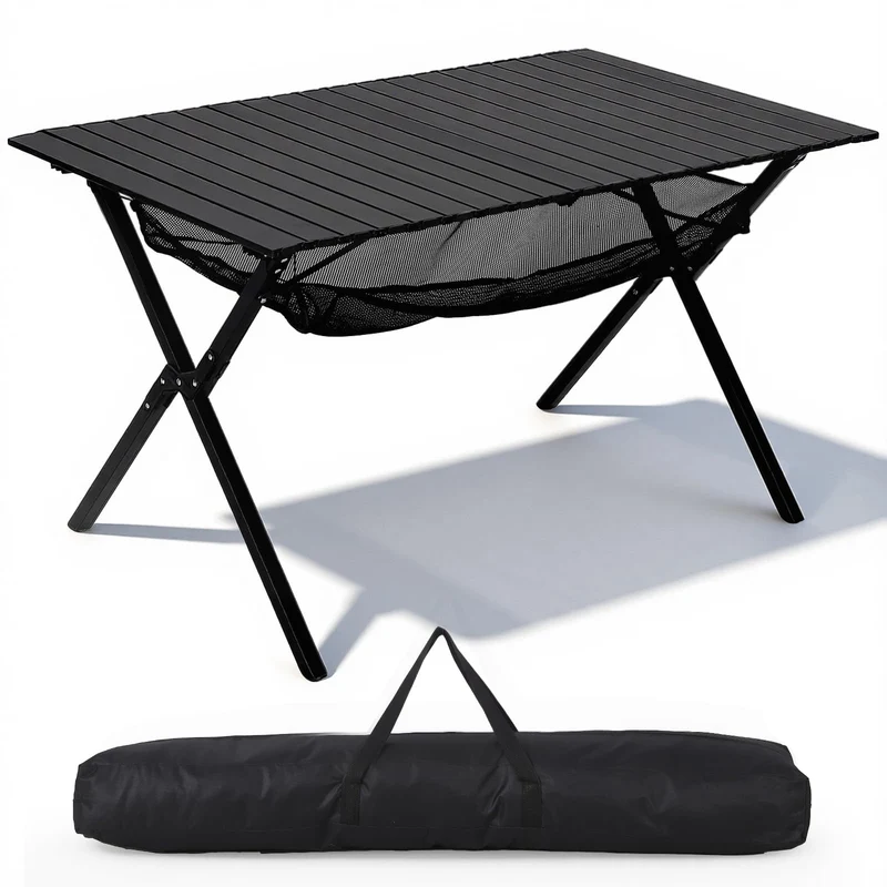 HAUSPROFI Campingtisch Klappbar 120x70x70cm Gross für 4-6 Personen, Klapptisch Aluminium 100 kg Bela