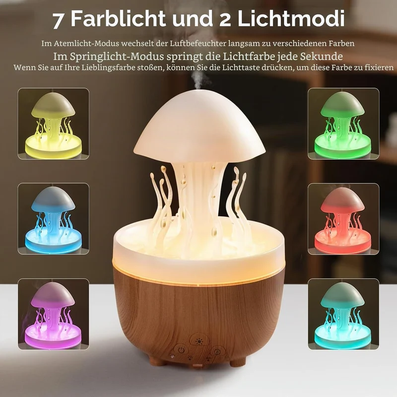Duftöldiffusoren & Luftbefeuchter Schlafzimmer, Helles Holz Holzmaserung, Holzmaserung