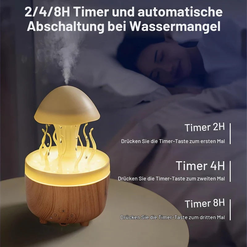 Duftöldiffusoren & Luftbefeuchter Schlafzimmer, Helles Holz Holzmaserung, Holzmaserung