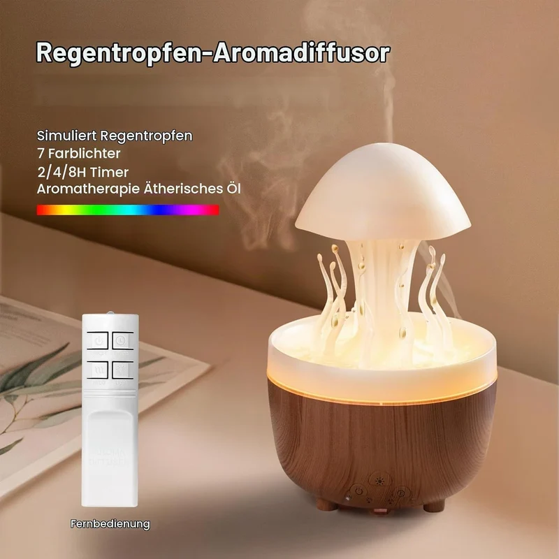Duftöldiffusoren & Luftbefeuchter Schlafzimmer, Helles Holz Holzmaserung, Holzmaserung