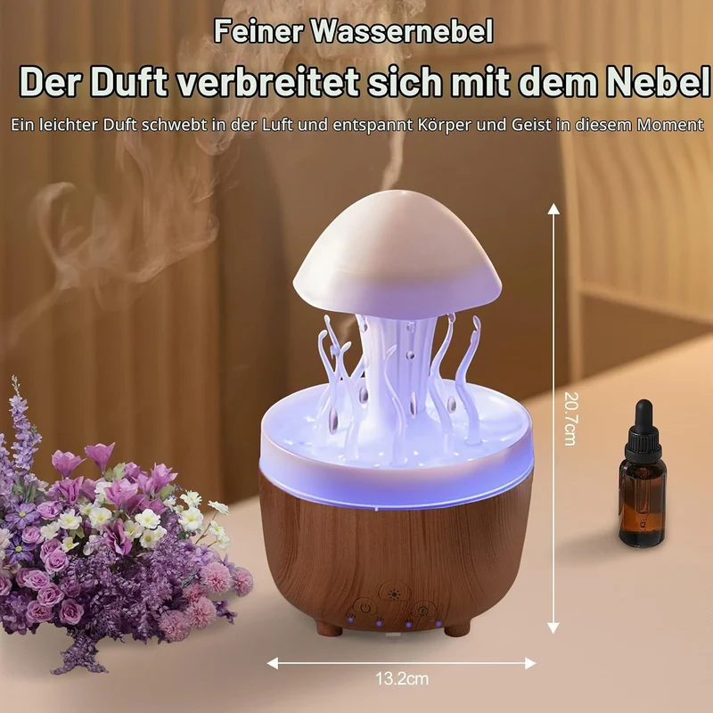 Duftöldiffusoren & Luftbefeuchter Schlafzimmer, Helles Holz Holzmaserung, Holzmaserung