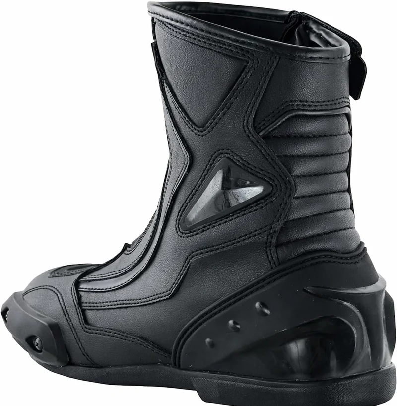 BI ESSE - Motorradschuhe aus Leder, wasserdicht, atmungsaktiv, Winterstiefel für Strasse, Knöchelsch