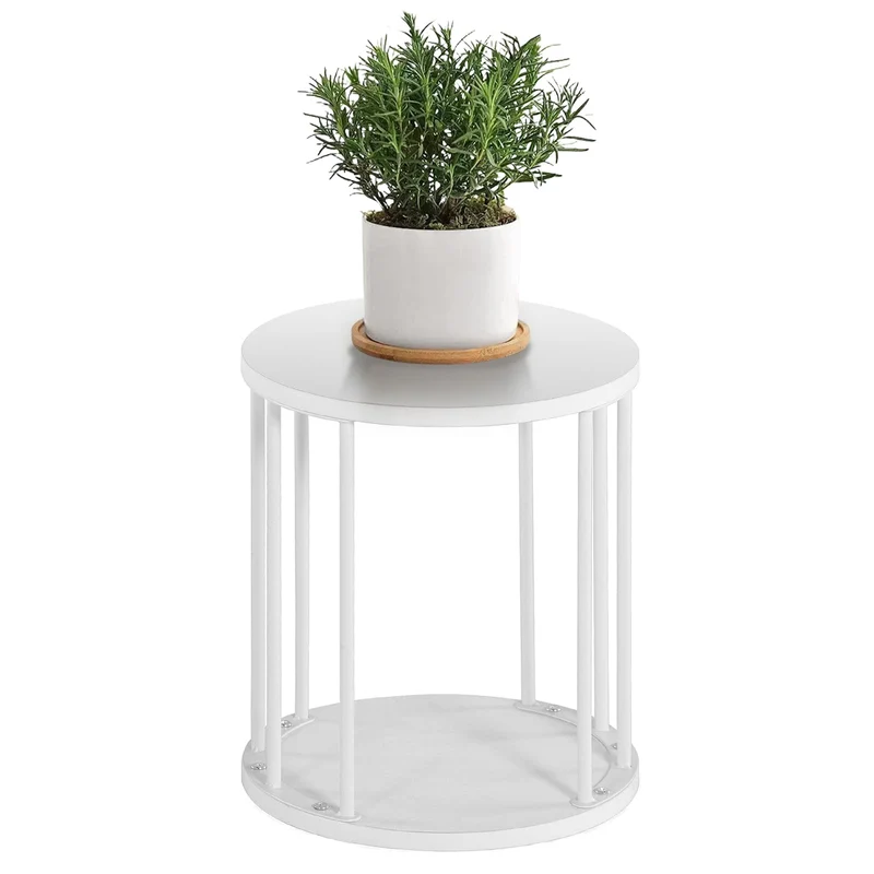 HDANI Rund Pflanzenständer Metall 35cm,Solider und Robuster Blumenständer für Wohnzimmer, Garten,Bal