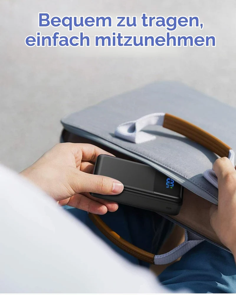 Power Bank 60000 mAh Grosse kapazitäten, USB C 22.5W Schnellladung | 4 Ausgängen und 2 Eingängen Ext