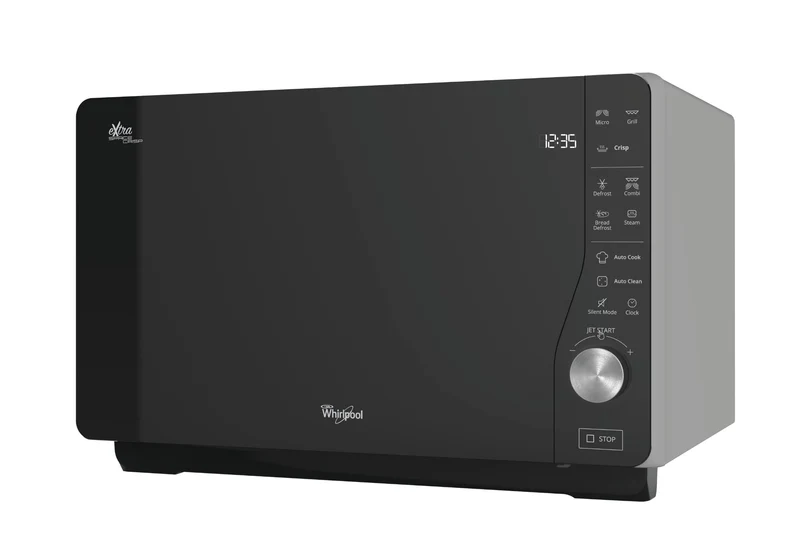 Whirlpool MWF 427 SL Mikrowelle Extra Space + Grill, 25 Liter, silber, mit Steamer, hoher und flache