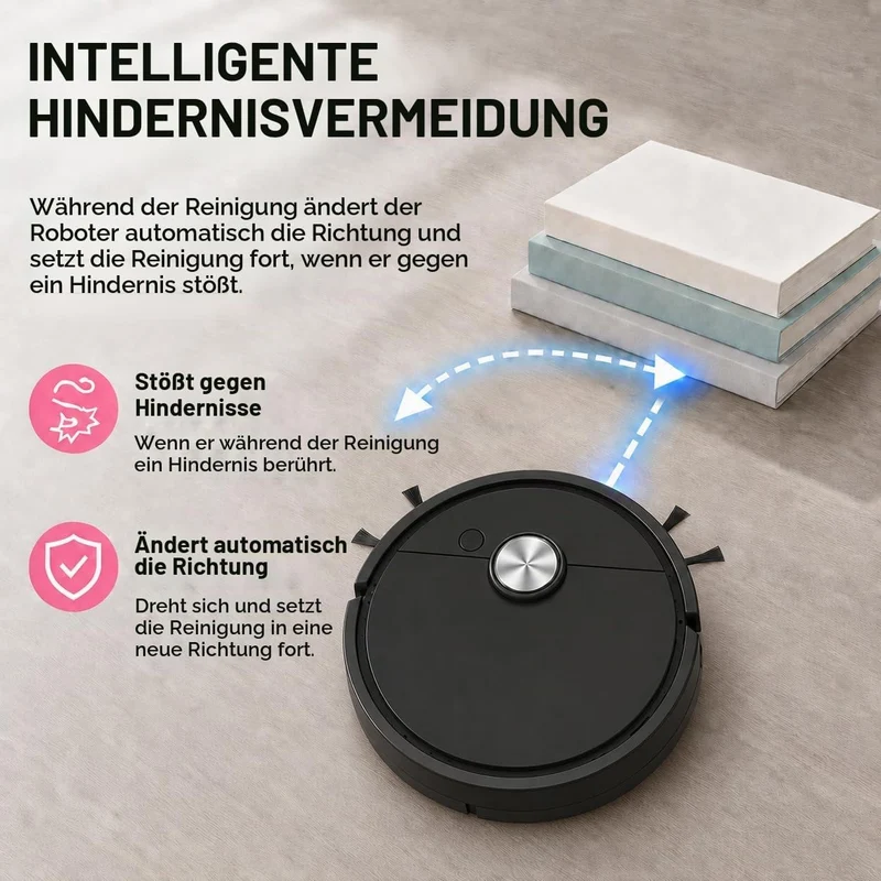 Mini Saugroboter, Mini staubsauger Roboter, Kleiner Saugroboter, Staubsaugerroboter für Auto, 3-in-1