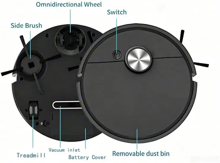 Mini Saugroboter, Mini staubsauger Roboter, Kleiner Saugroboter, Staubsaugerroboter für Auto, 3-in-1