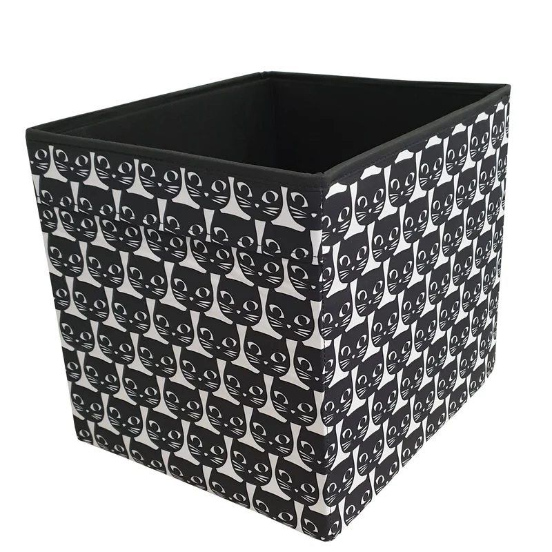 IKEA Katzenmuster-Container; 33x38x33cm, Schwarz, Polypropylen (PP), Schublade
