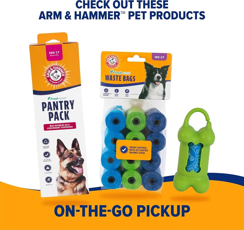 Pet Mate Arm & Hammer 71034 Standschaufel mit Harke, drehbar, Schwarz/Penny Schwenkbarer Mülleimer &