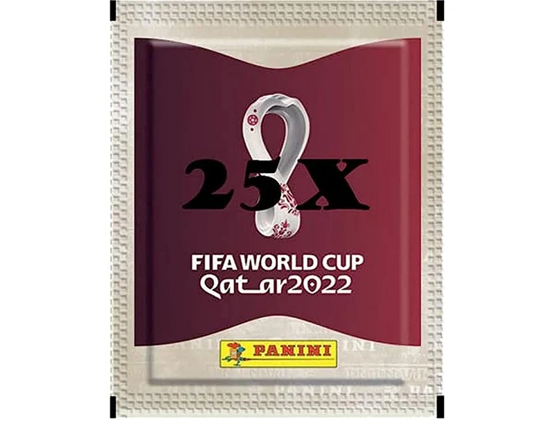 Panini FIFA World Cup Qatar 2022 Offizielle Stickerserie (25x Stickertüten), 25x Stickertüten