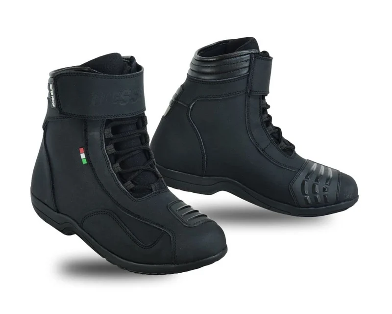 BI ESSE Motorradschuhe für Motorroller aus Leder mit Protektoren in der Stadt 39 EU Schwarz, 39 EU S