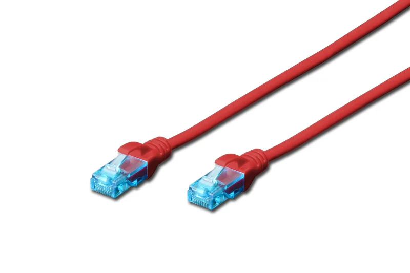 DIGITUS LAN Kabel Cat 5e - 1m - CCA Netzwerkkabel Mit RJ45 - U/UTP Ungeschirmt - Kompatibel zu Cat6