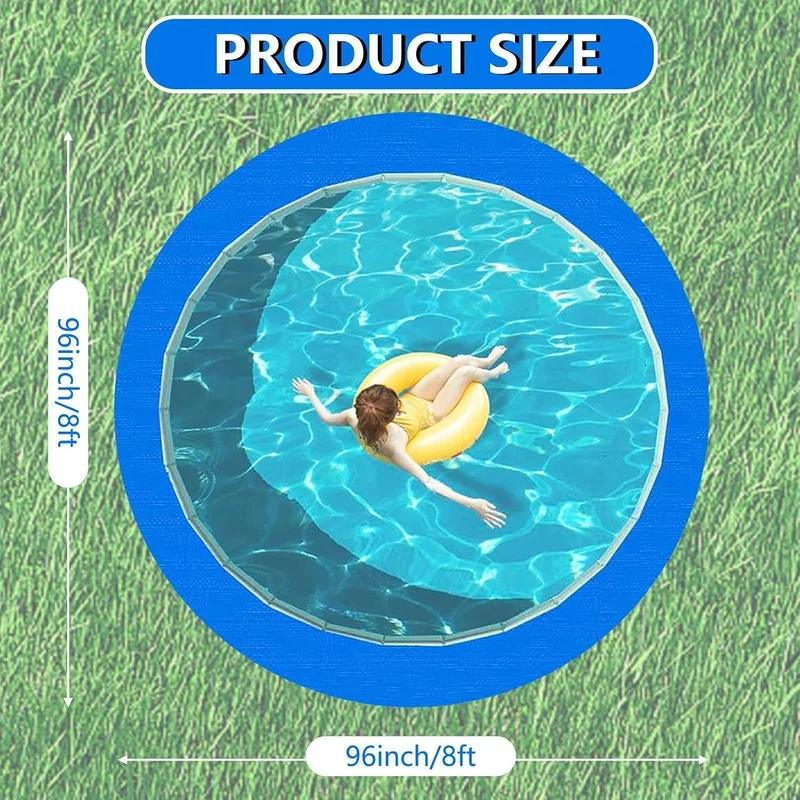 Pool-Bodenmatte – pannensichere runde Stoffplane, Schwimmbad-Auskleidung, Bodenmatte, für Aussenbere