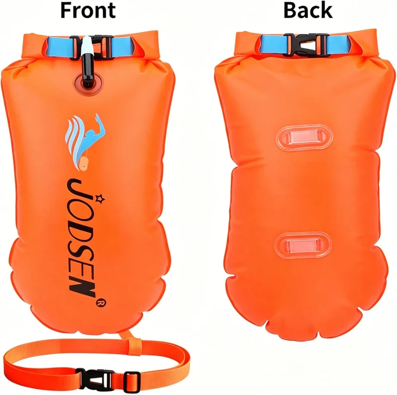 Schwimmboje,Boje Schwimmen Aufblasbare Trockentasche 20l mit Wasserdichter Handytasche,Trockensack f
