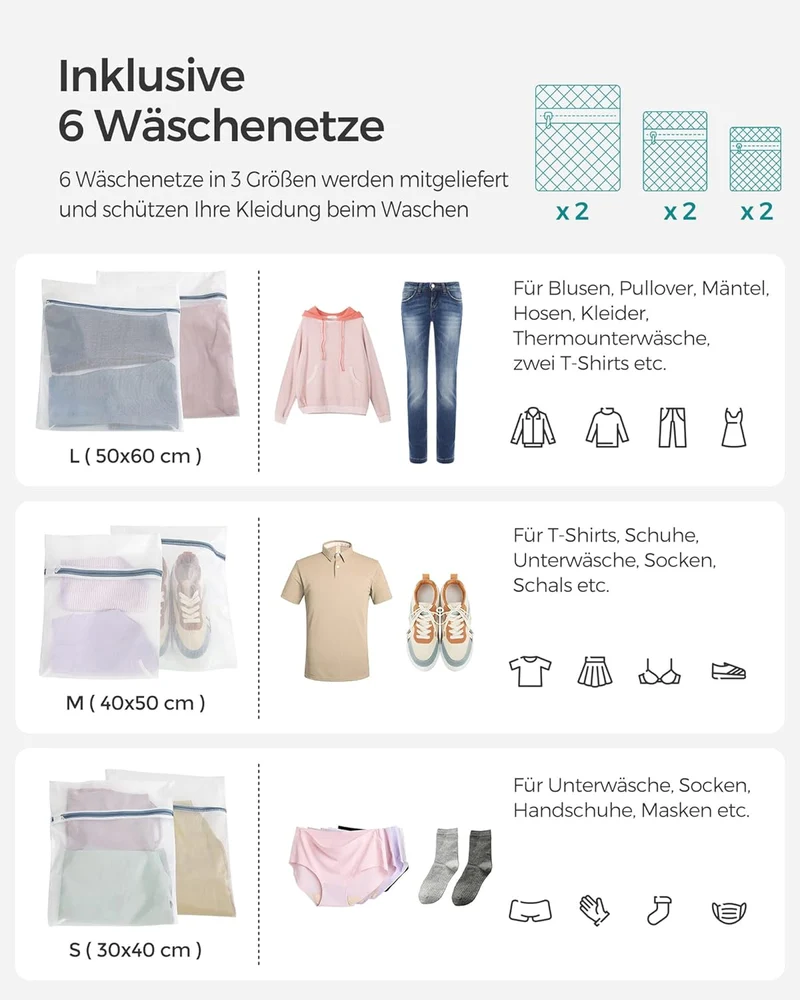 SONGMICS Wäschekorb handgeflochten, Wäschesammler aus synthetischem Rattan, mit Deckel und Griffen,
