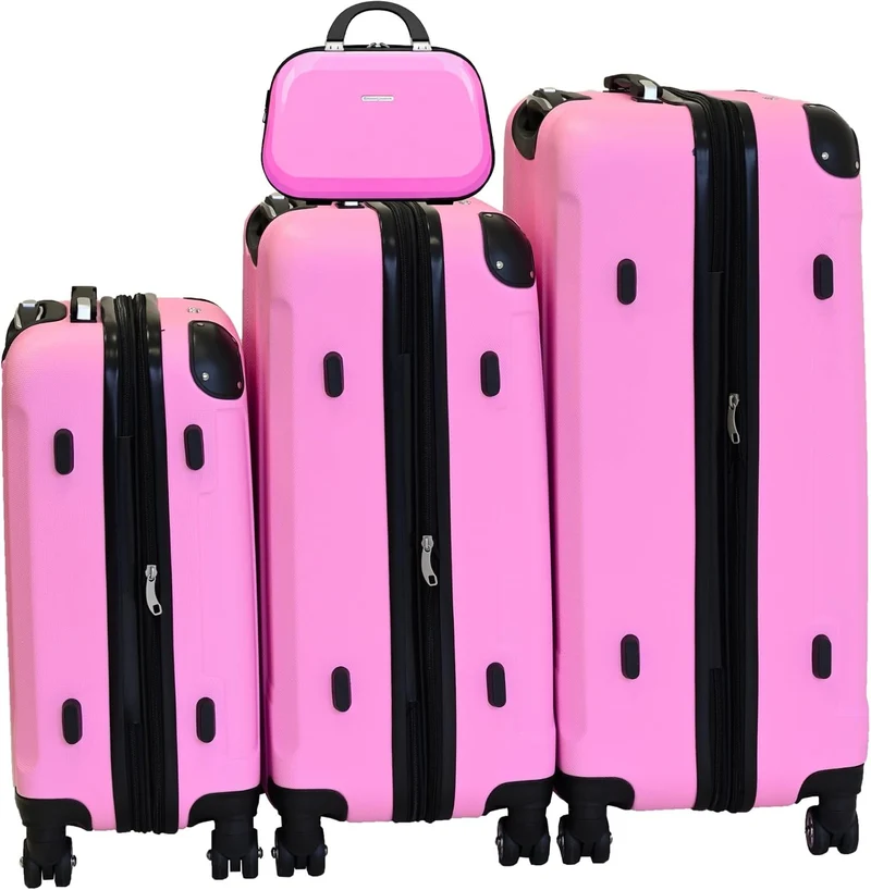 INVIDA® 4-TLG. Hartschalenkofferset Hartschalenkoffer Trolley Koffer Reisekoffer Reisekofferset Gepä