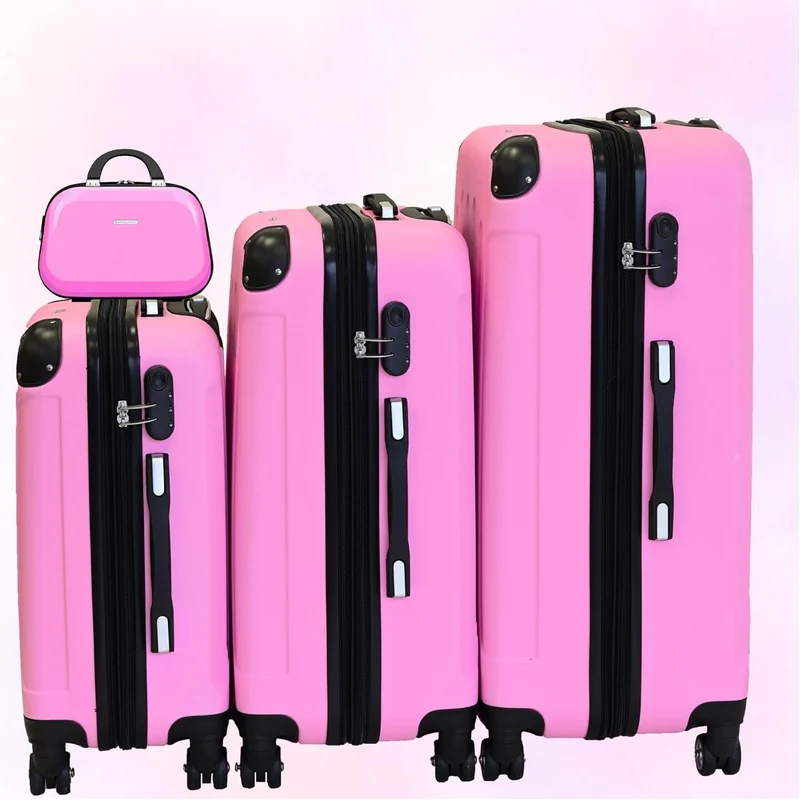 INVIDA® 4-TLG. Hartschalenkofferset Hartschalenkoffer Trolley Koffer Reisekoffer Reisekofferset Gepä