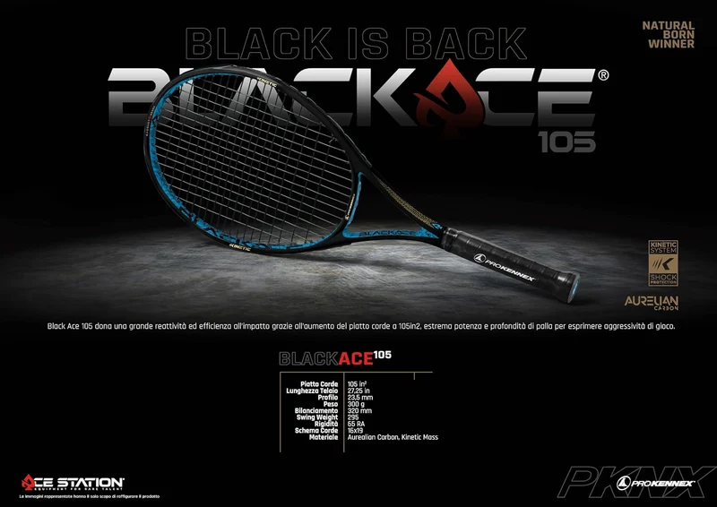 PROKENNEX Tennis Black Ace 105-2025 L2, L2