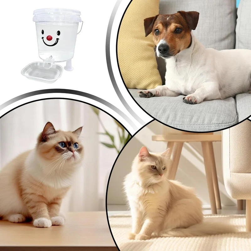 PP Pet Water Dispenser - Automatischer g-ravity auslaufsicherer Napf S/L Grössen | für Hunde Katzen