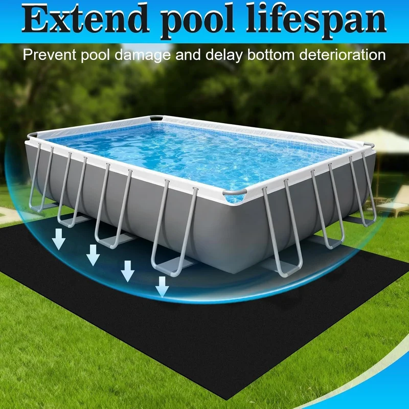 Pool Ground Cloth Mat, Ground Pool Liner Pad, Thickened Square Heavy Duty Puncture Protection, Pools