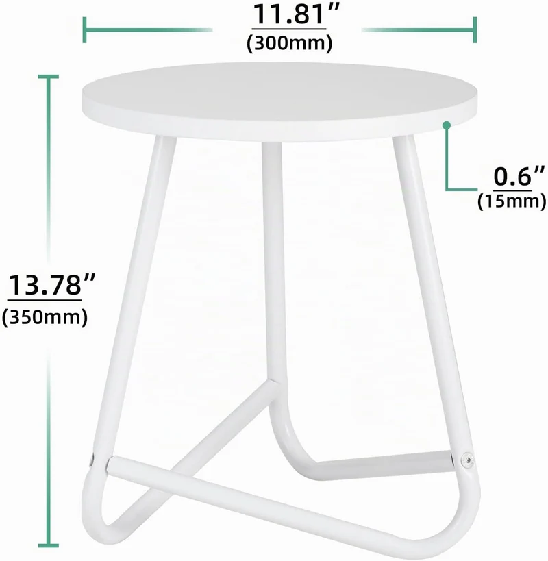 HDANI 35cm Rund Pflanzenständer,Blumenständer,Pflanzenregal aus Holz und Metall,Modernes Regal für Z