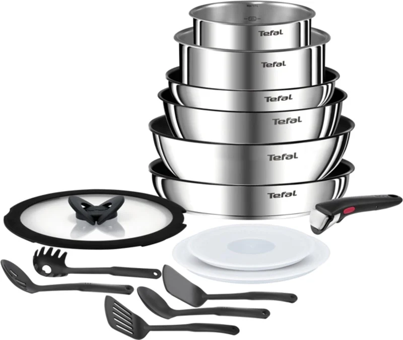 TEFAL Ingenio Emotion Pfannen und Töpfe Set, 15-teilig, L897SF04