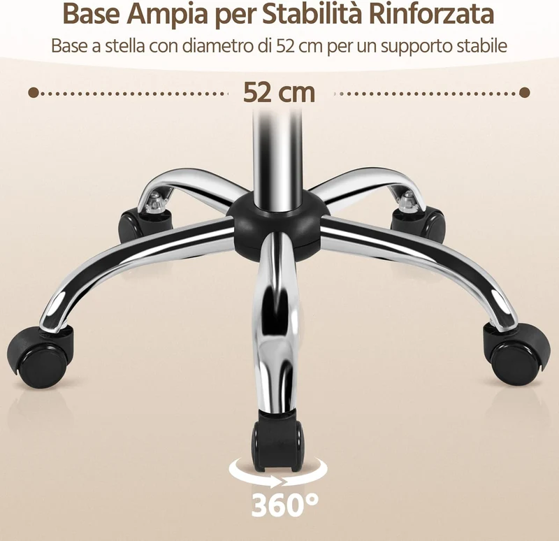 Yaheetech Rollhocker Arbeitshocker mit Rückenlehne Höhenverstellbarer 75.5-85cm,Drehhocker mit Rolle
