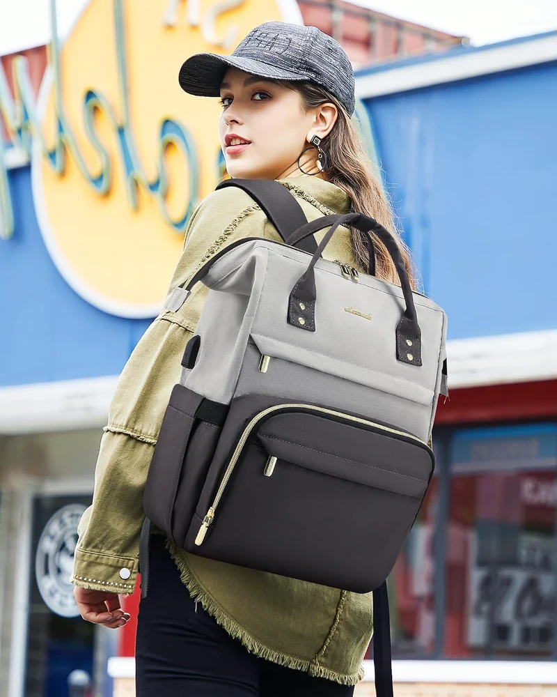 LOVEVOOK Rucksack Damen, Laptop Rucksack 17 Zoll, Schulrucksack Teenager | Reiserucksack Arbeitsruck