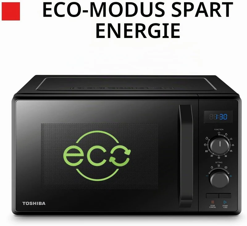 Toshiba 3-in-1 Mikrowelle mit Grill und Kombi-Kochen, 23 l, drehbarer Teller mit Positionsspeicher,