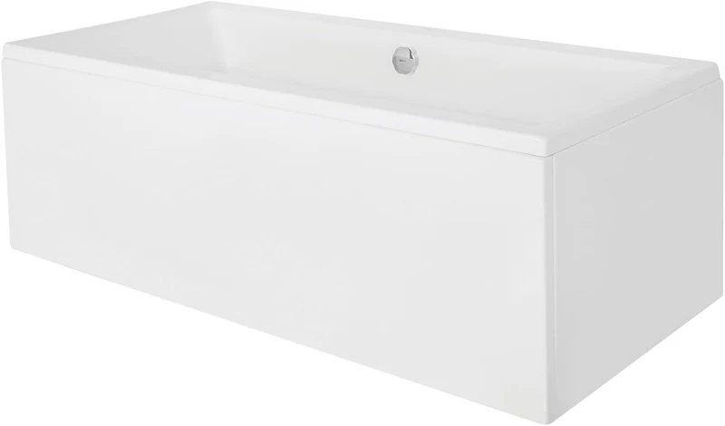 KOLMAN Badewanne QUADRO Rechteck 165x75 mit AcrylSchürze, Ablaufgarnitur und Füssen Komplettset 4in1