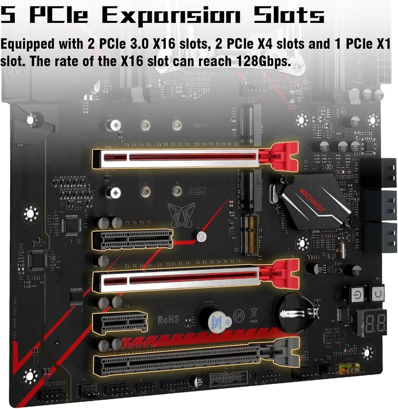 MACHINIST X99 Computer-Motherboards, LGA 2011-V3 (Intel Core i7 5./6. Generation) ATX Server Motherb