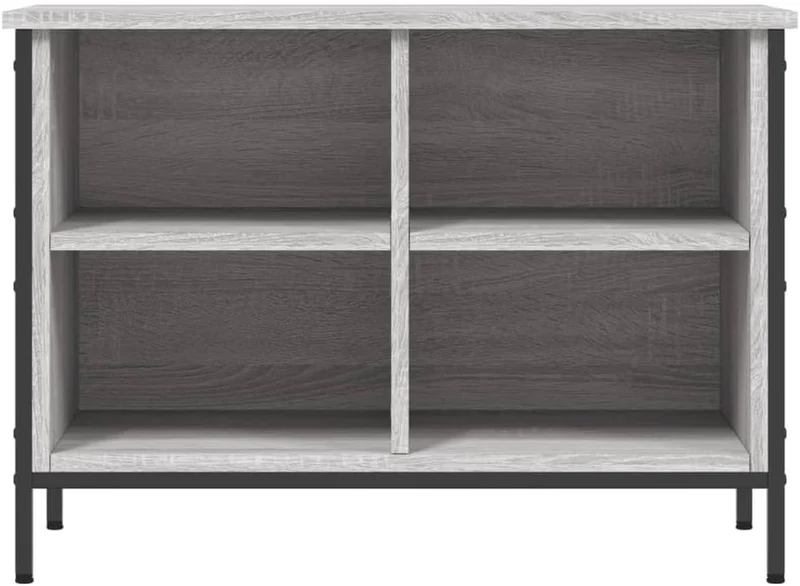 Schuhschrank 69x35x50cm Grau Sonoma Holzwerkstoff,Pulverbeschichtetes Stahl Vorratsschrank Schuhaufb