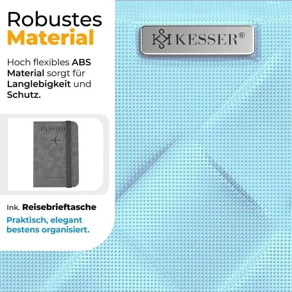 KESSER® Reisekoffer 120L Koffer ABS Hartschalenkoffer mit Zahlenschloss, Kofferwaage & Reisebrieftas