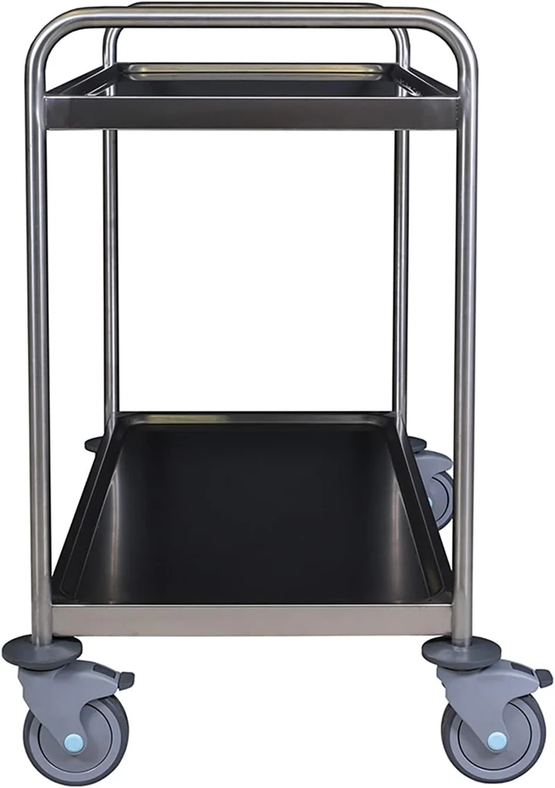 Servierwagen aus Edelstahl mit zwei Etagen (100, 50) 100.0 Zentimeter 50.0 Zentimeter, 100.0 Zentime