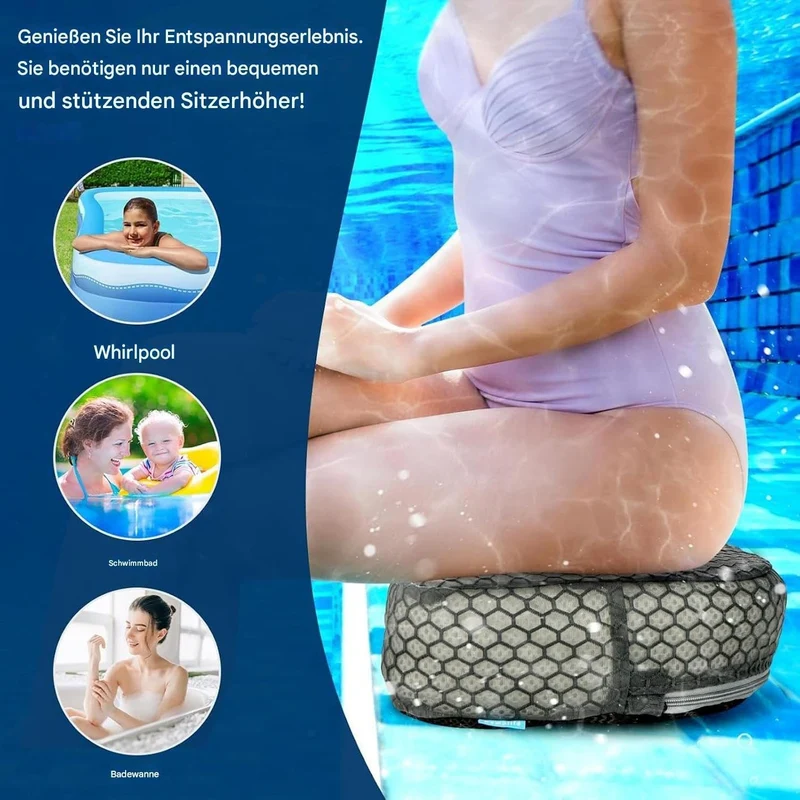 Hot Tub Sitze Für Erwachsene | Hot Tub Sitz Für Spa,Schwimmfest rutschfest 3D Luftnetz Sitzauflage F