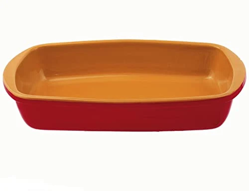 Pfanne ohne Deckel mit Griffen, Terrina Brunella aus Terrakotta, Suppenterrine mit Griffen, Colì Maj